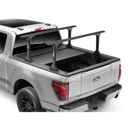 Airplex retractable aluminum tonneau cover open on a Toyota Tundra